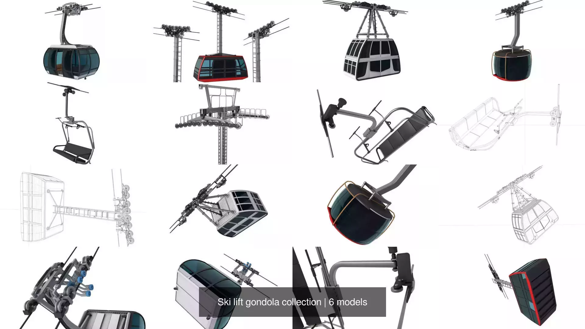 Ski lift gondola collection _1