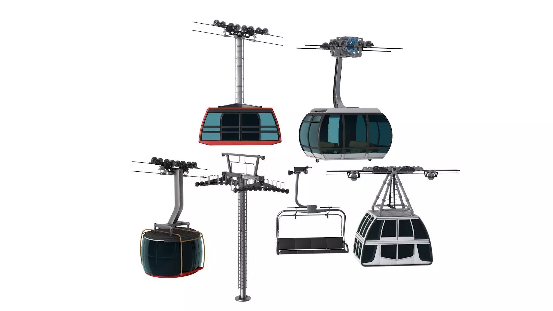 Ski lift gondola collection _0