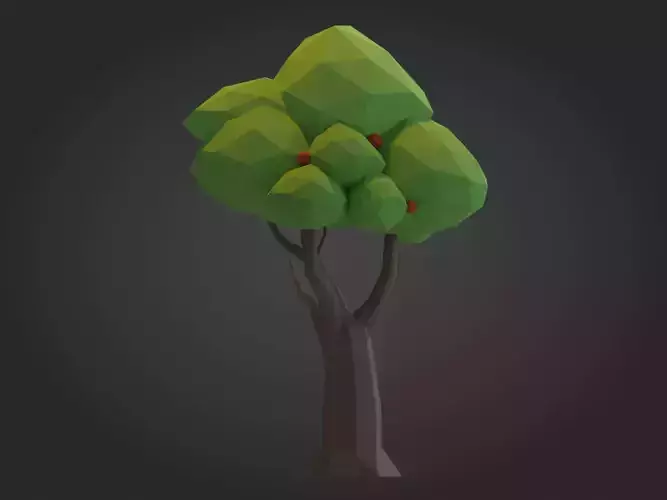 Low-poly Tree Model Low-poly 3D model