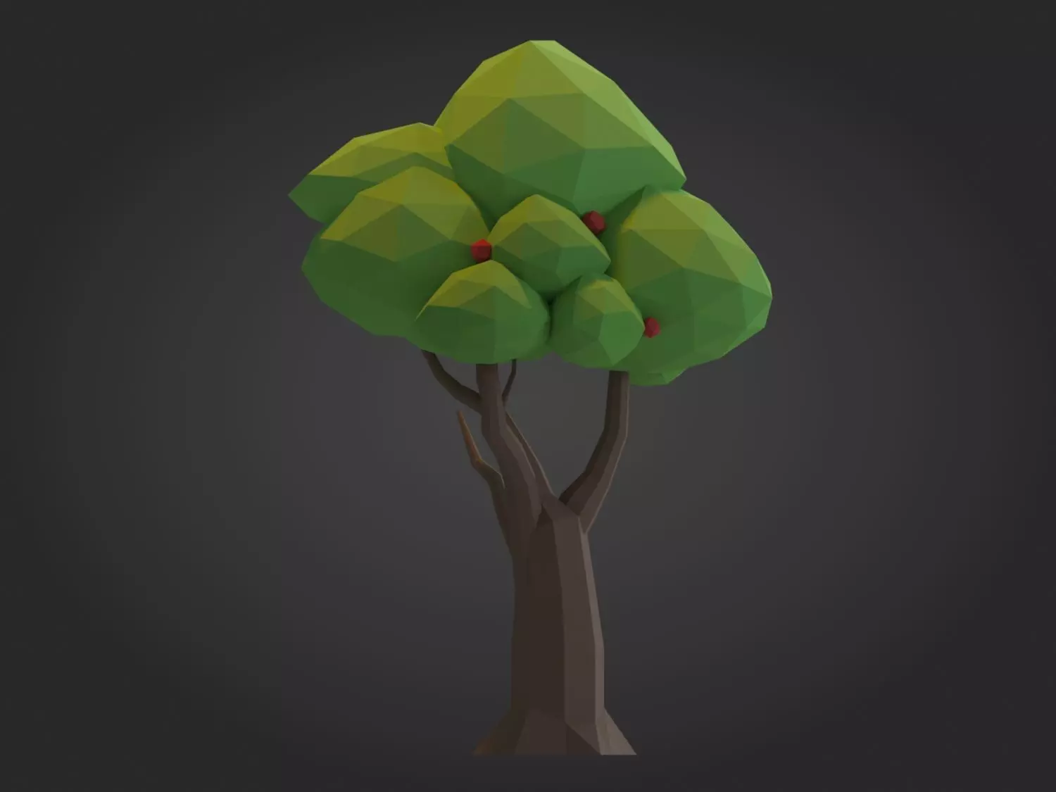 Low-poly Tree Model Low-poly 3D model_0
