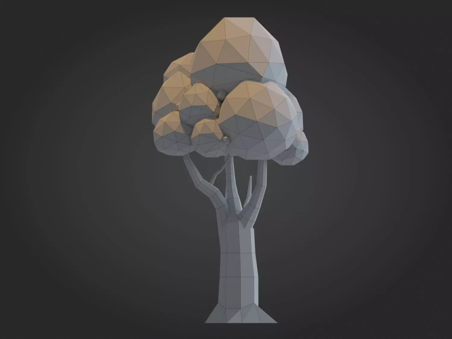 Low-poly Tree Model Low-poly 3D model_4