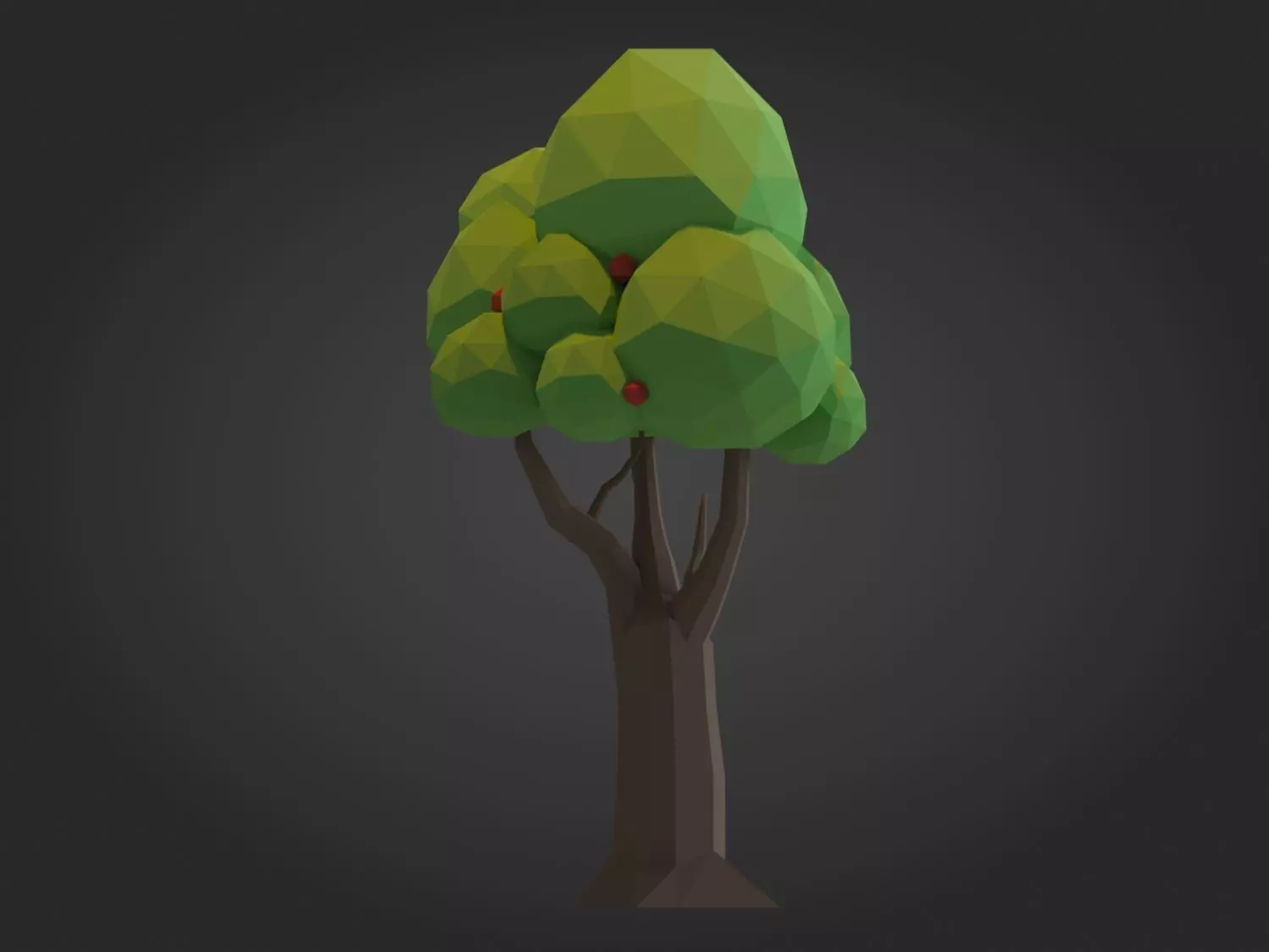 Low-poly Tree Model Low-poly 3D model_3