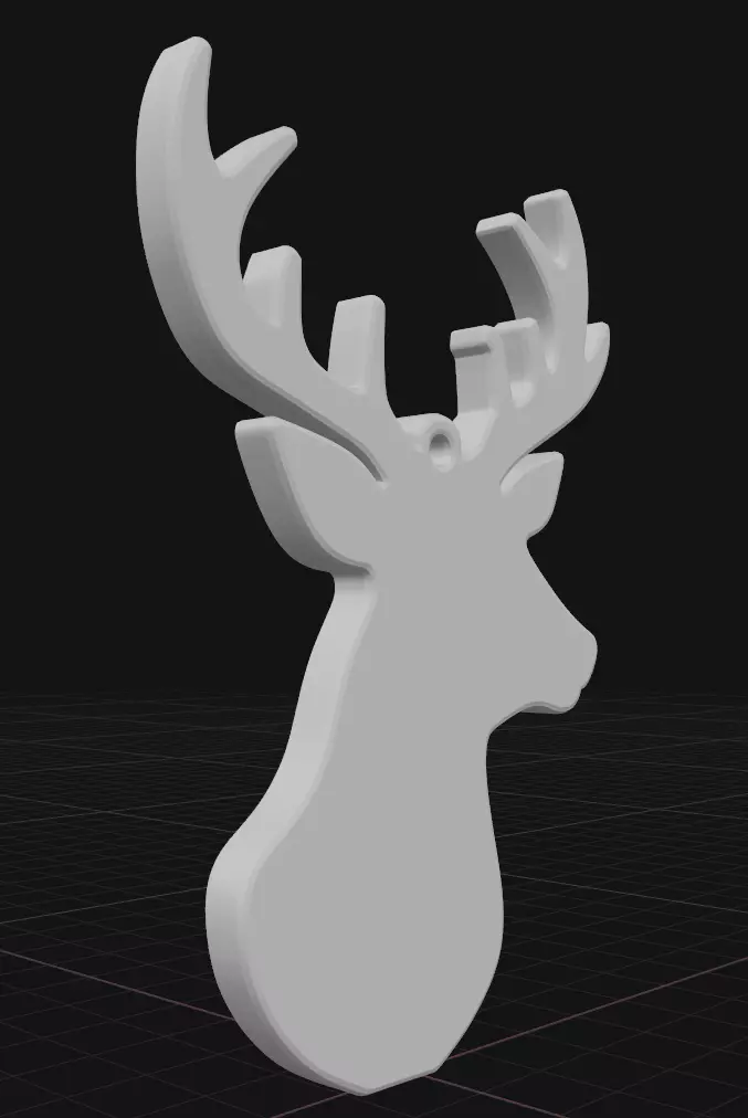 reindeer head ornament 3D print model_2