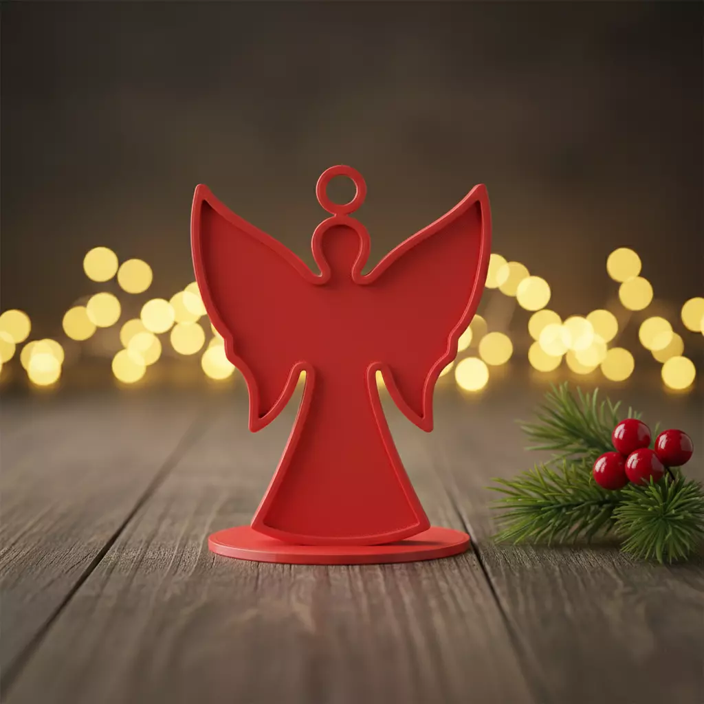 Angel ornament 3D print model_0