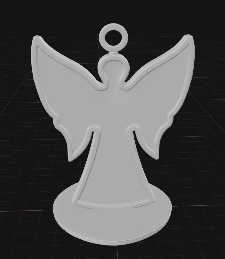 Angel ornament 3D print model_1