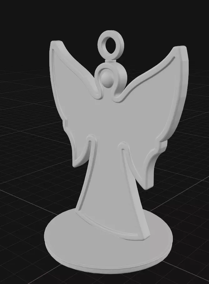 Angel ornament 3D print model_2