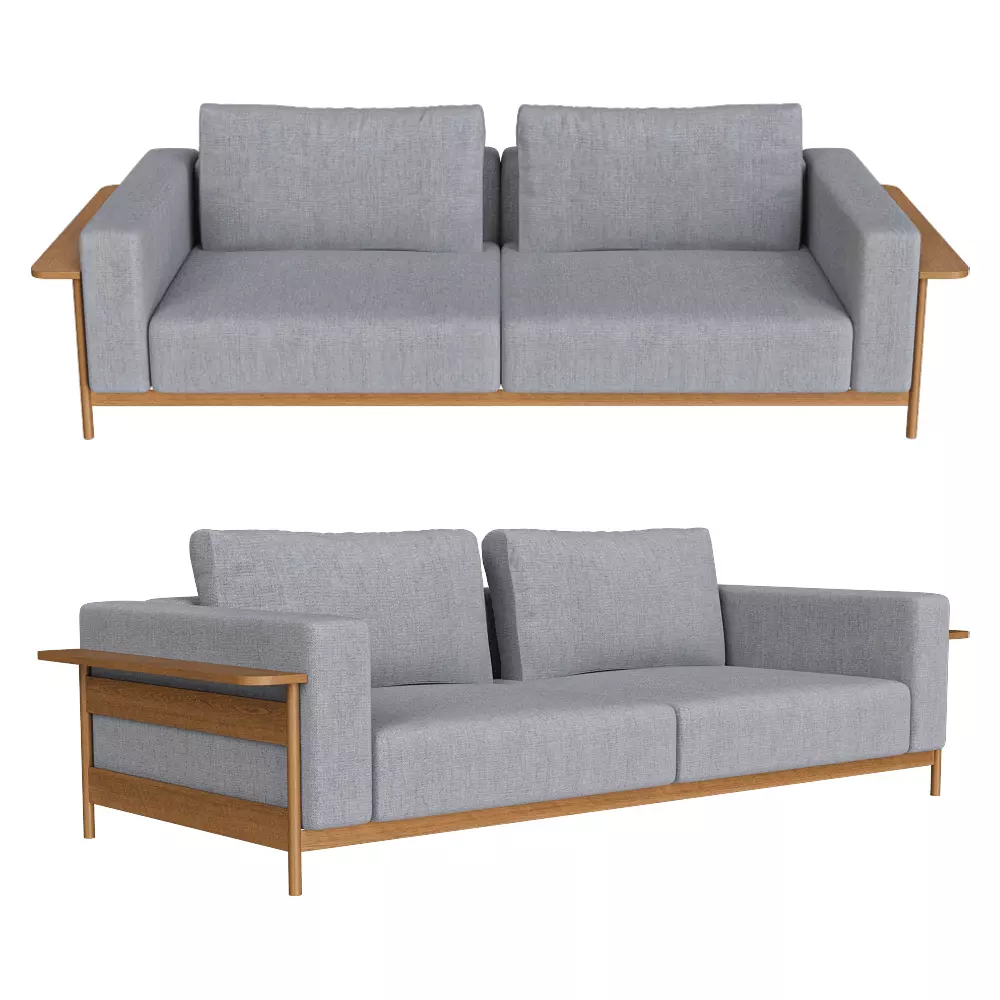 Sofa Adapt 3 two seater Low-poly 3D model_0