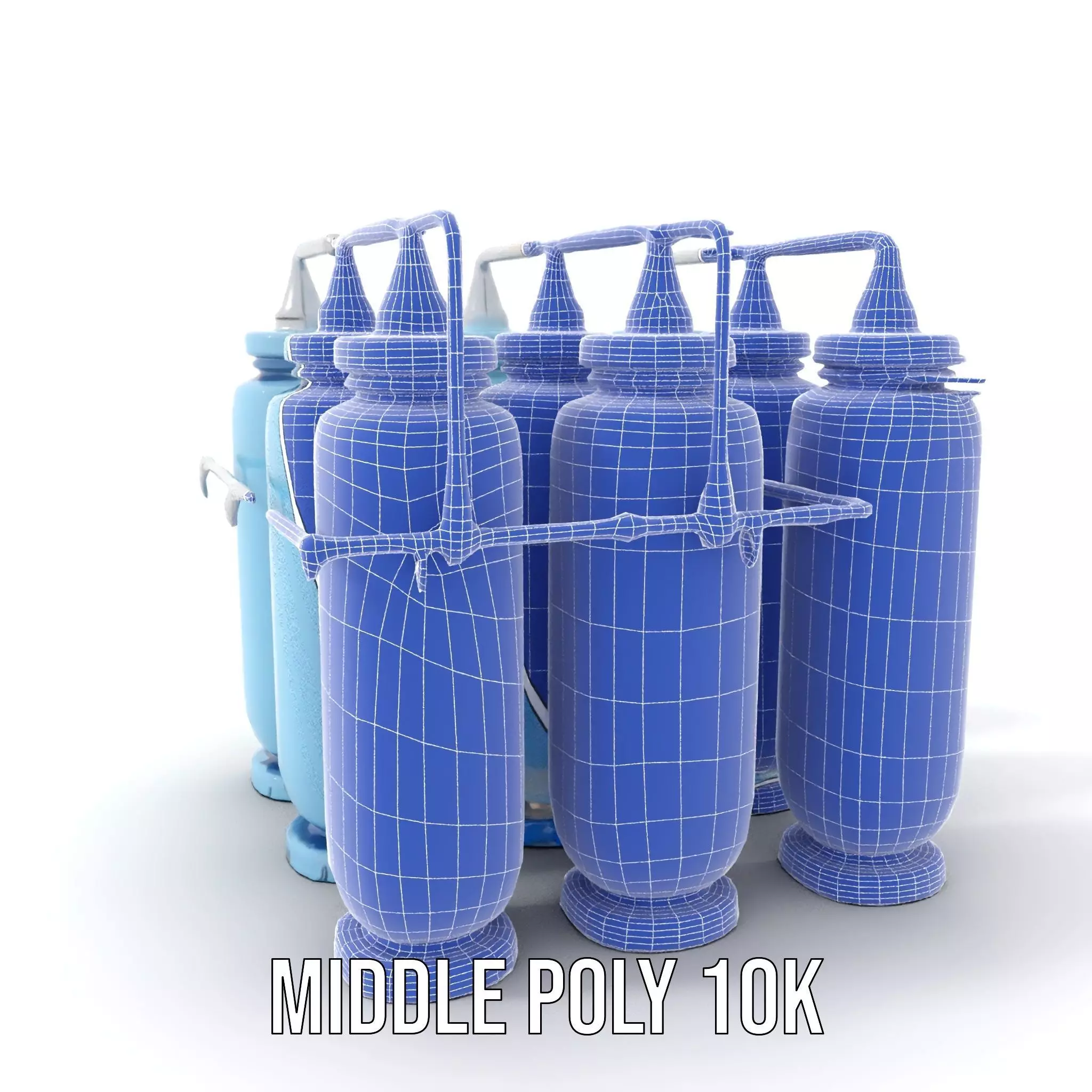 Industrial Blue Filter Tank model pack Low-poly 3D model_23