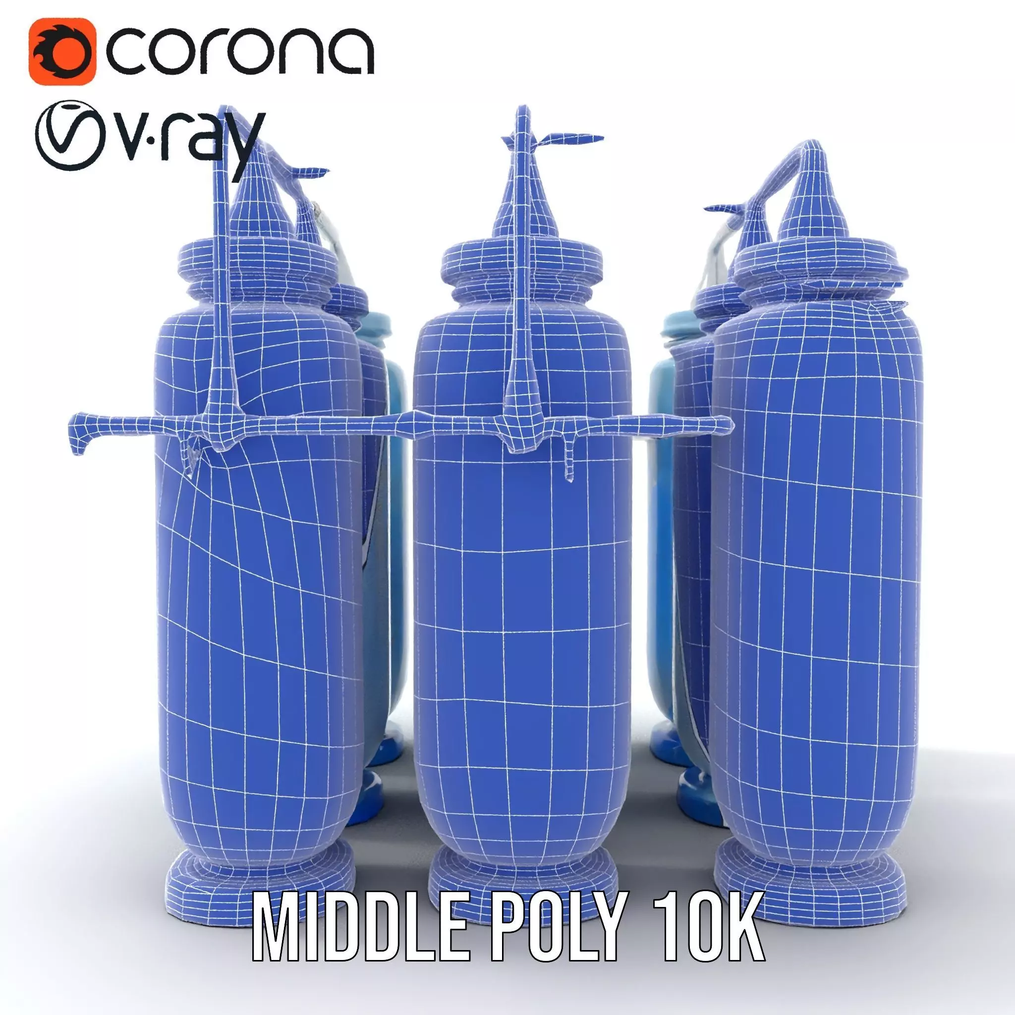 Industrial Blue Filter Tank model pack Low-poly 3D model_26