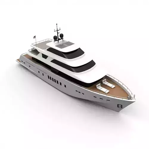 Contemporary Luxury Yacht 3D Model Low-poly 3D model  Contemporary Luxury Yacht 3D Model Low-poly 3D model