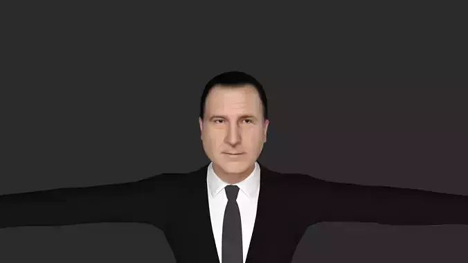 Spiro Agnew Hyper Realistic Full Body  Rigged 3D Character 3D model