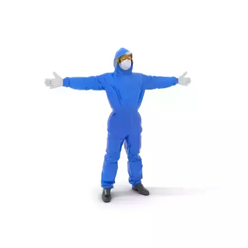 Blue Hazmat Suit model pack Low-poly 3D model