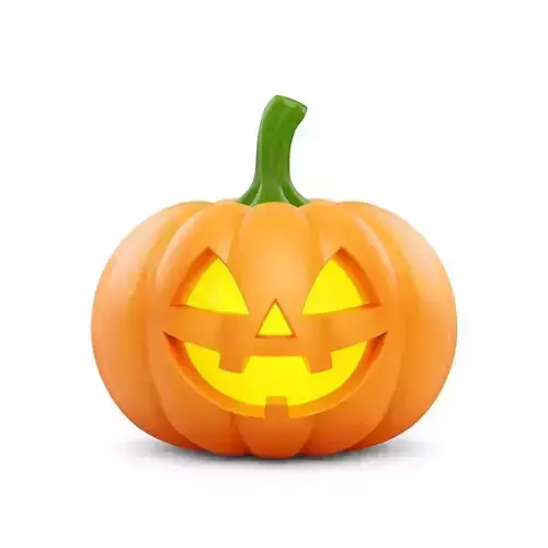 Cute Cartoon Jack O Lantern 3D Model Cheerful Halloween Prop