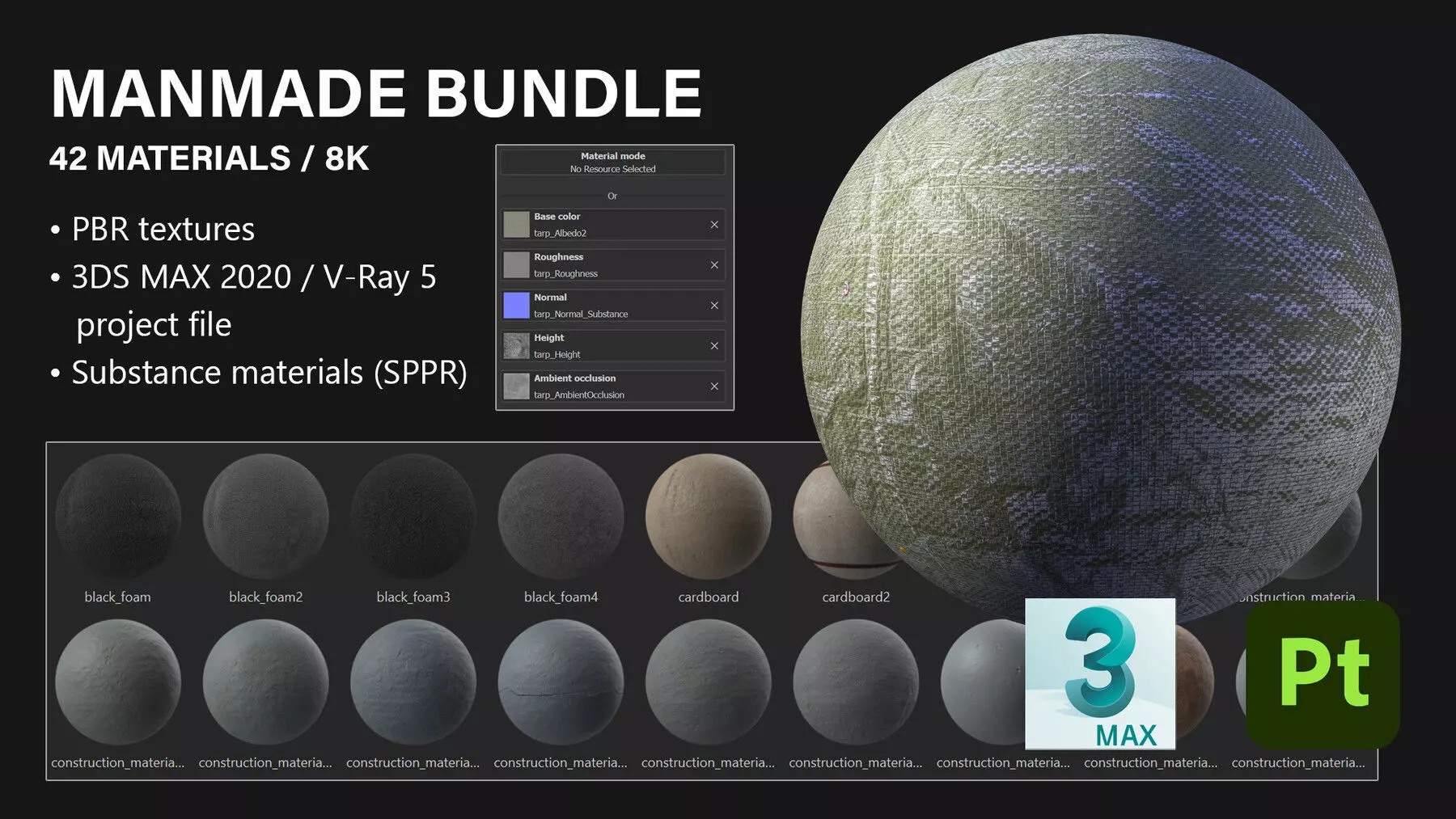 Manmade Bundle - 40 Materials - 8K Texture_0