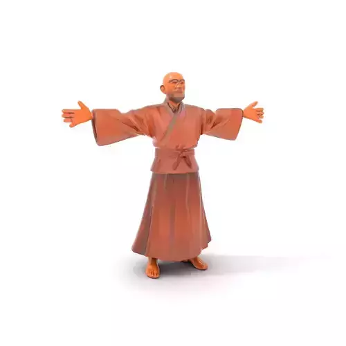 Zen Monk Statue model pack