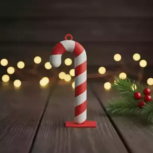 candy cane ornament 3D print model