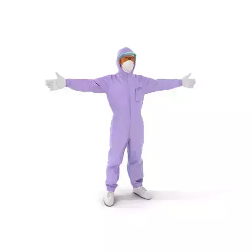 Lavender Hazmat Suit model pack Low-poly 3D model