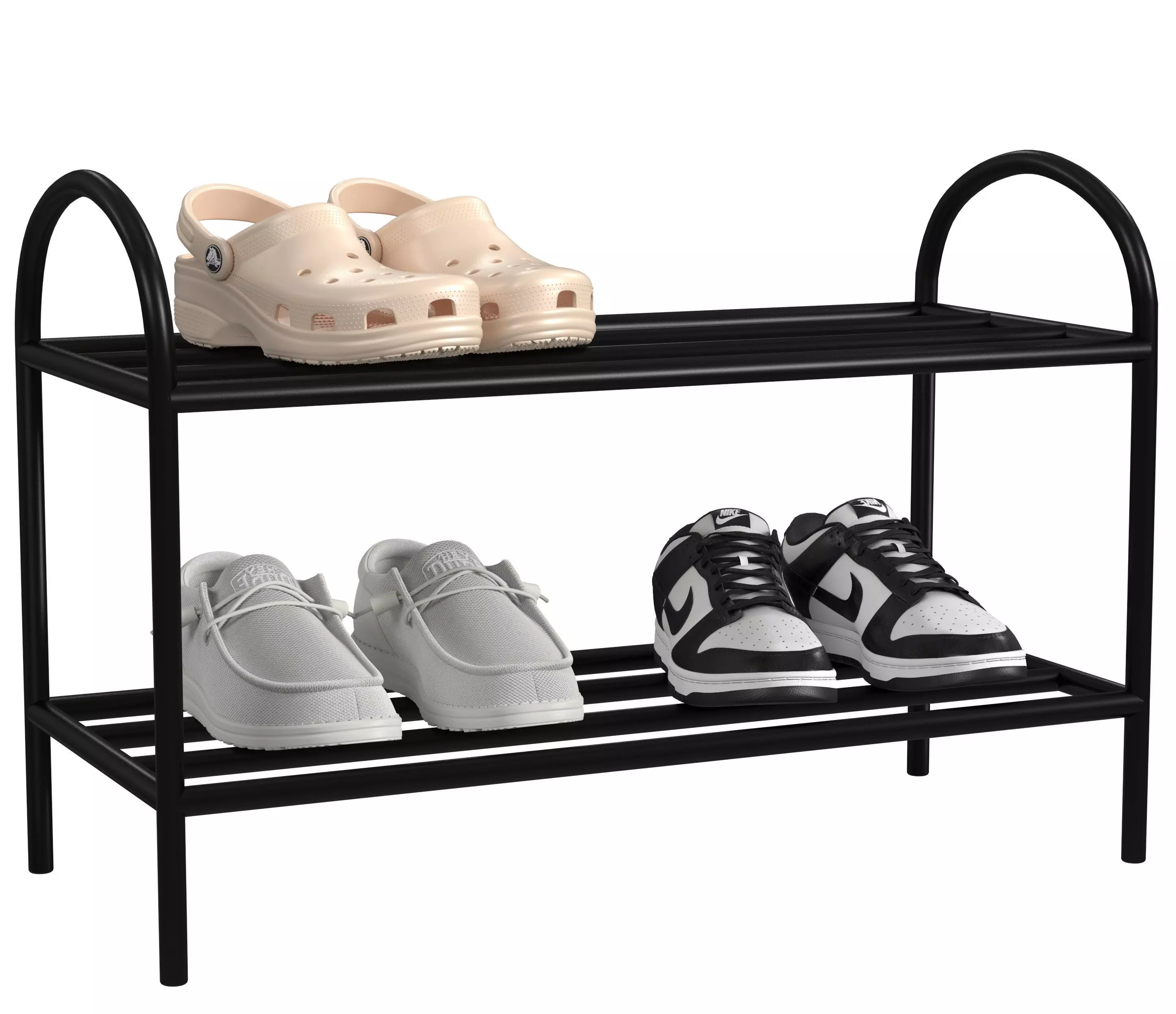 shoe rack with shoes 3D model_2