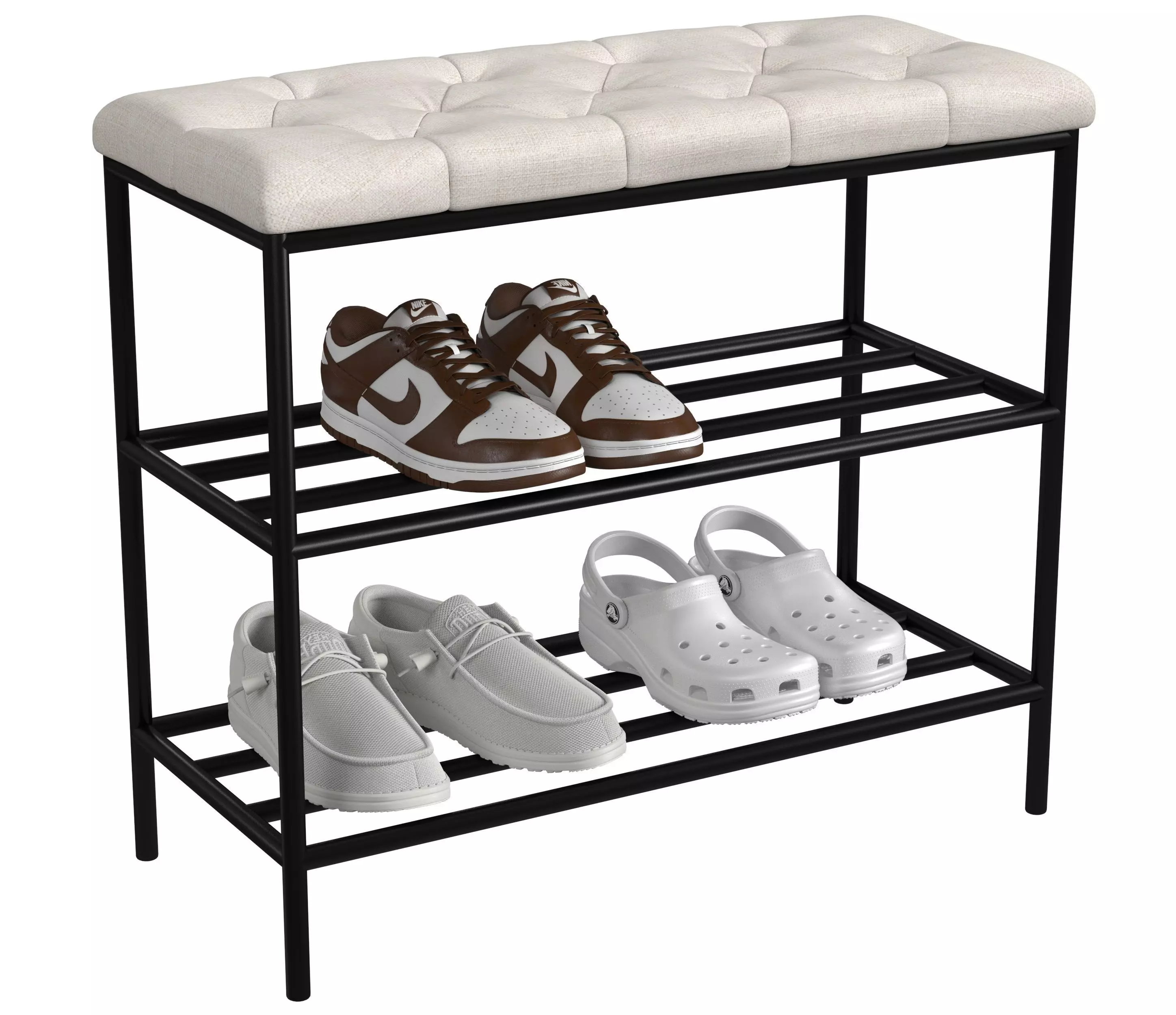 shoe rack with shoes 3D model_3