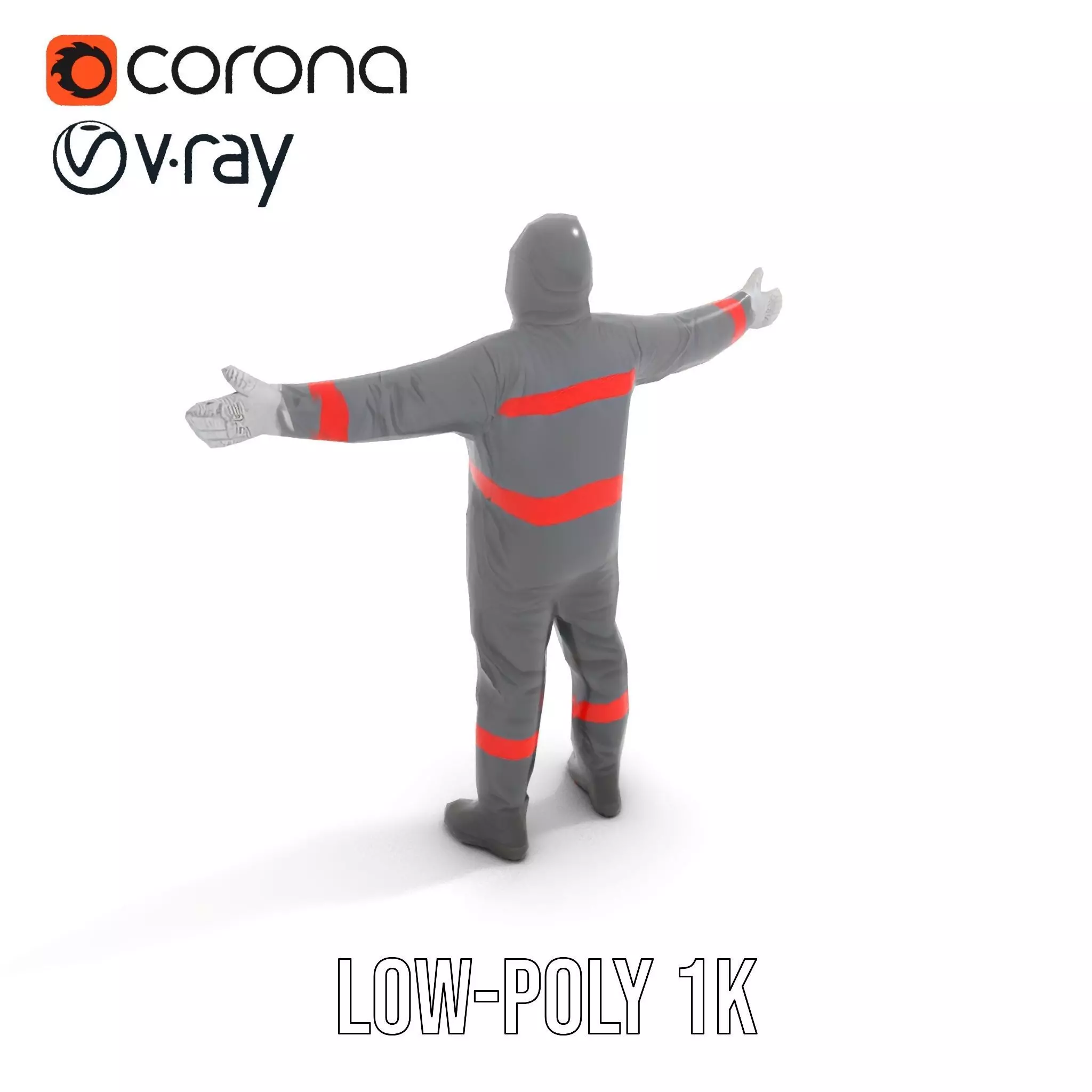 Protective Suit model pack Low-poly 3D model_21