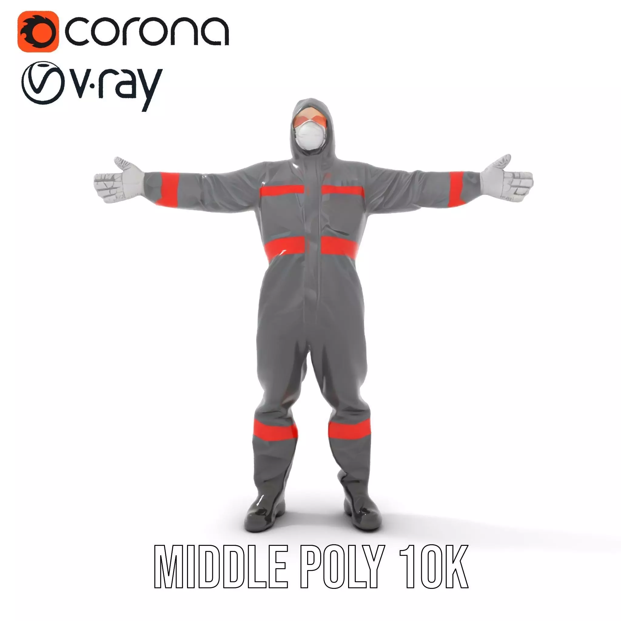 Protective Suit model pack Low-poly 3D model_13