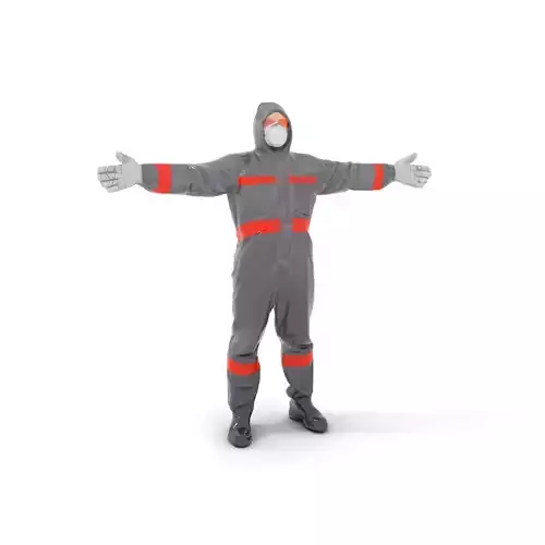 Protective Suit model pack Low-poly 3D model