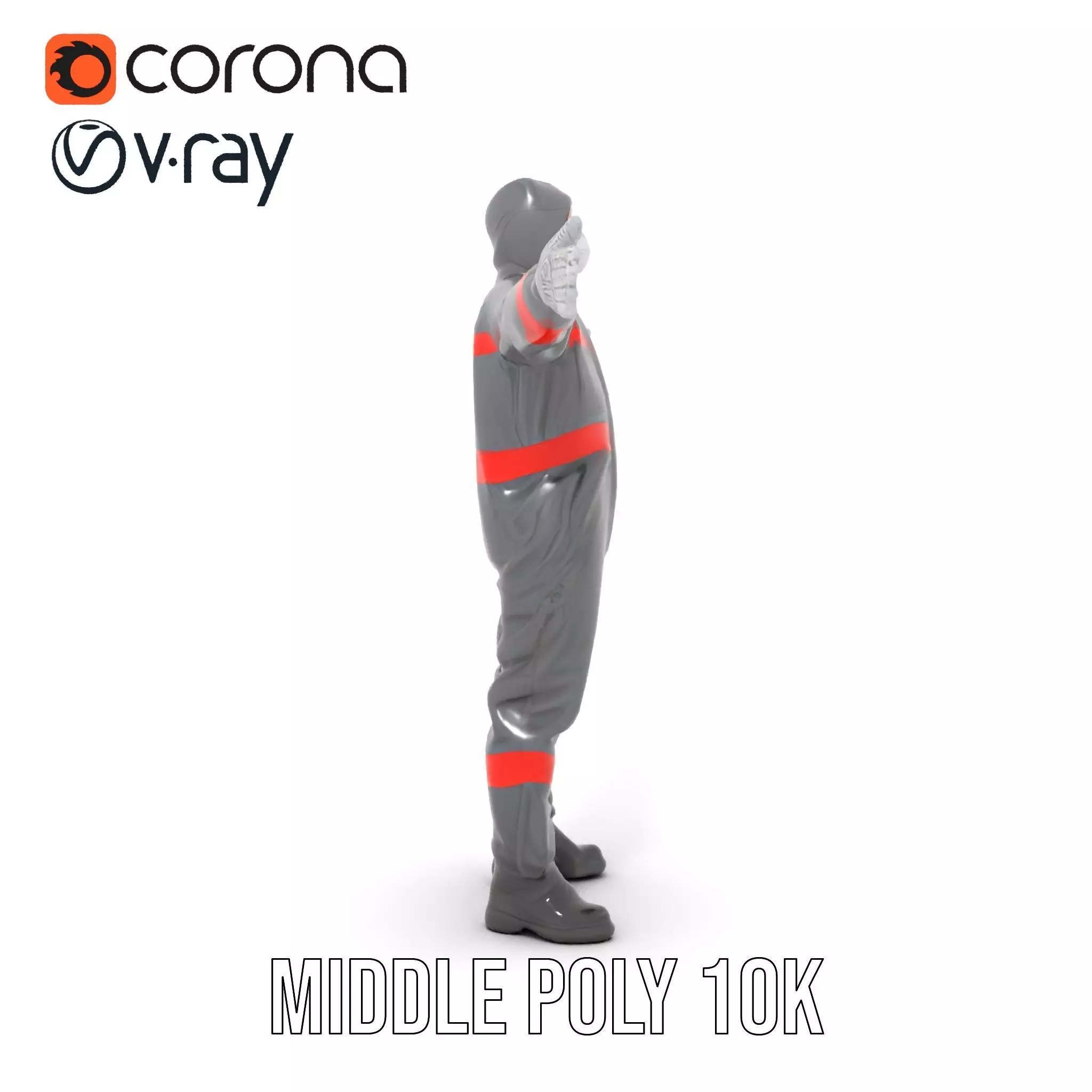 Protective Suit model pack Low-poly 3D model_6