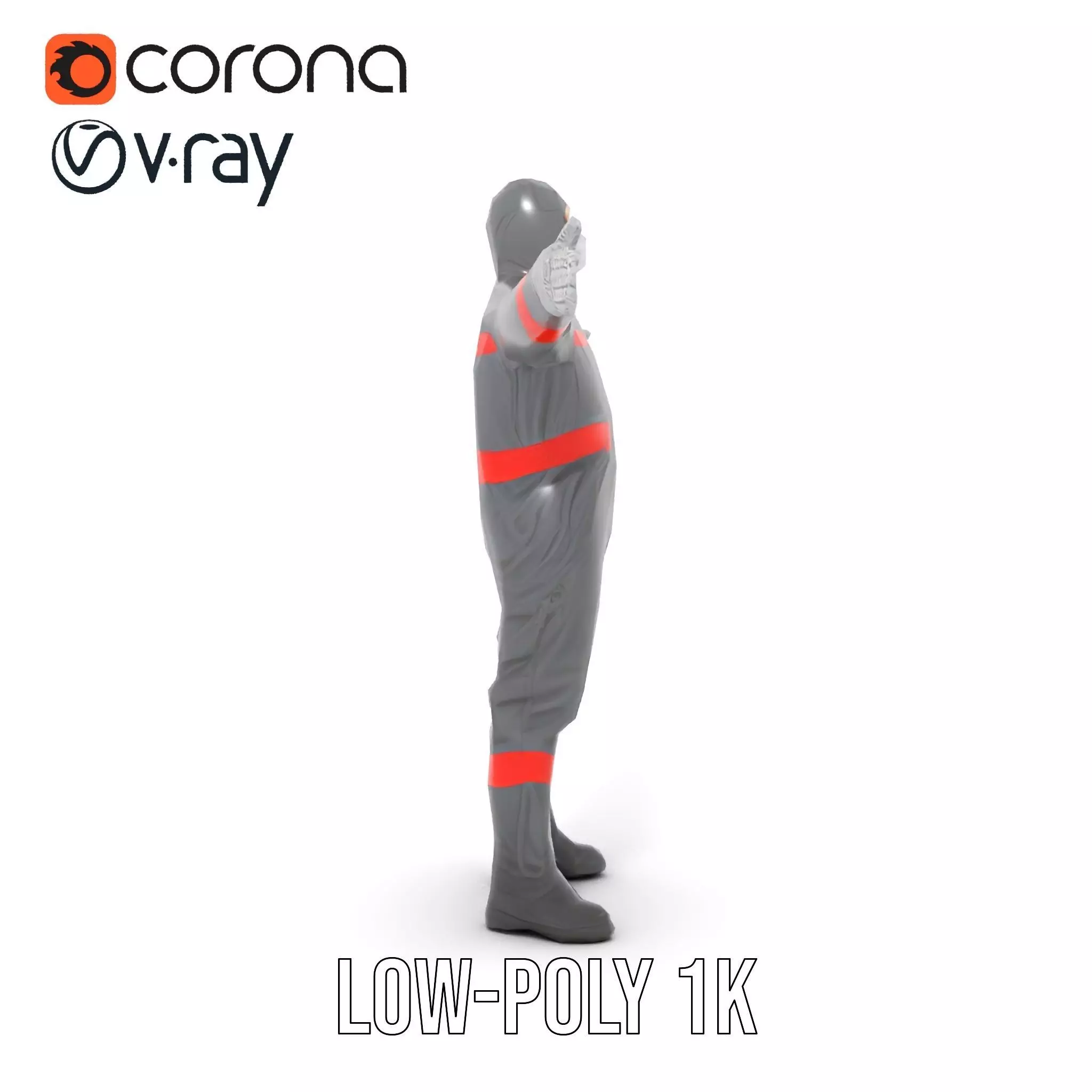 Protective Suit model pack Low-poly 3D model_16