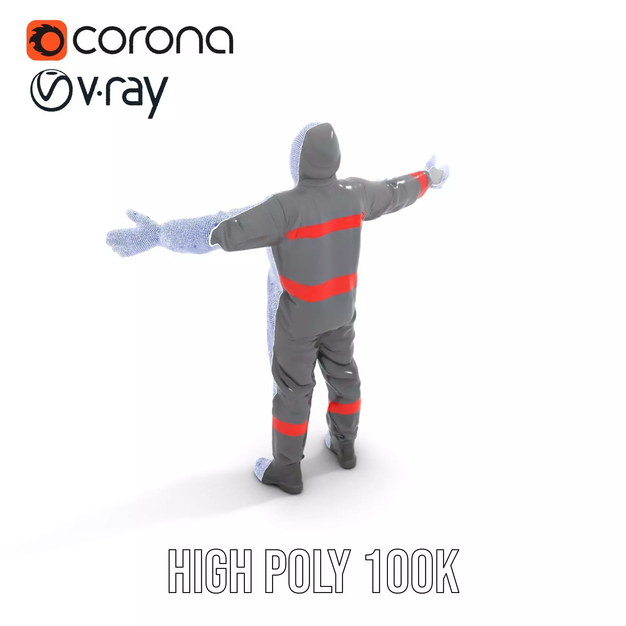 Protective Suit model pack Low-poly 3D model_33