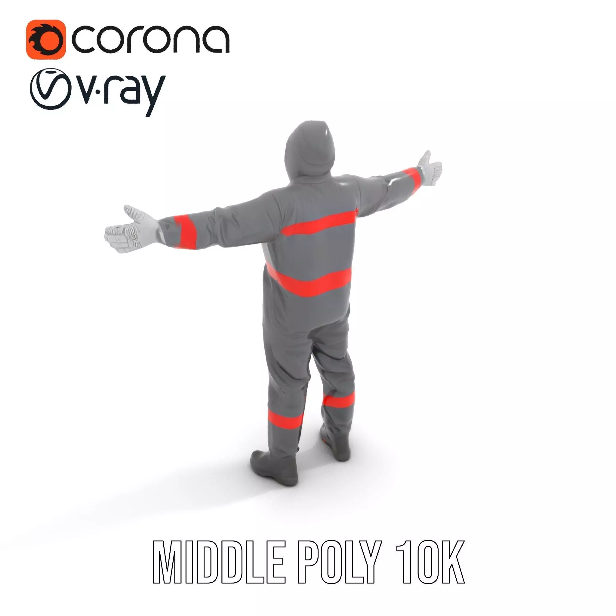 Protective Suit model pack Low-poly 3D model_5