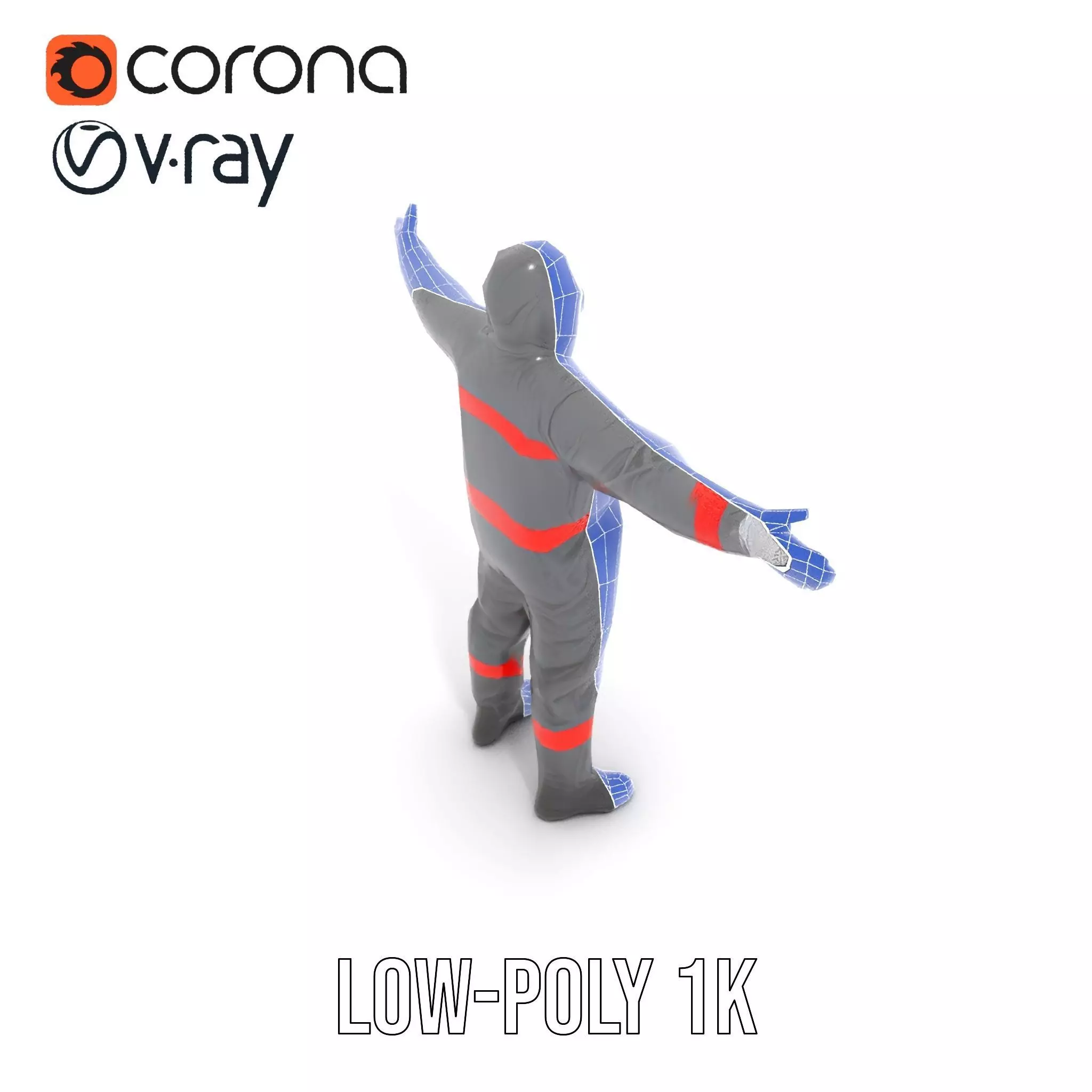 Protective Suit model pack Low-poly 3D model_24