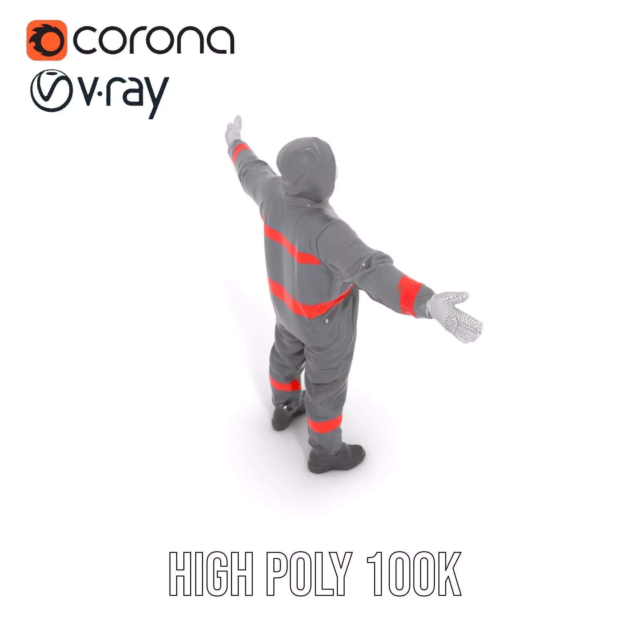 Protective Suit model pack Low-poly 3D model_19