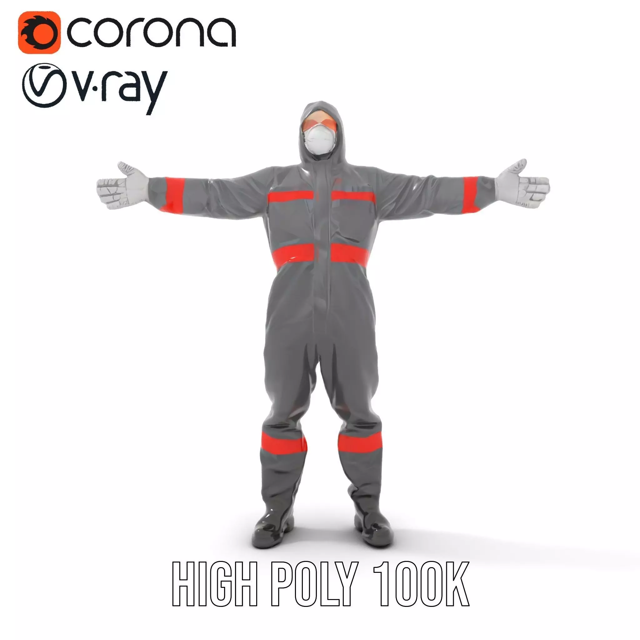 Protective Suit model pack Low-poly 3D model_22