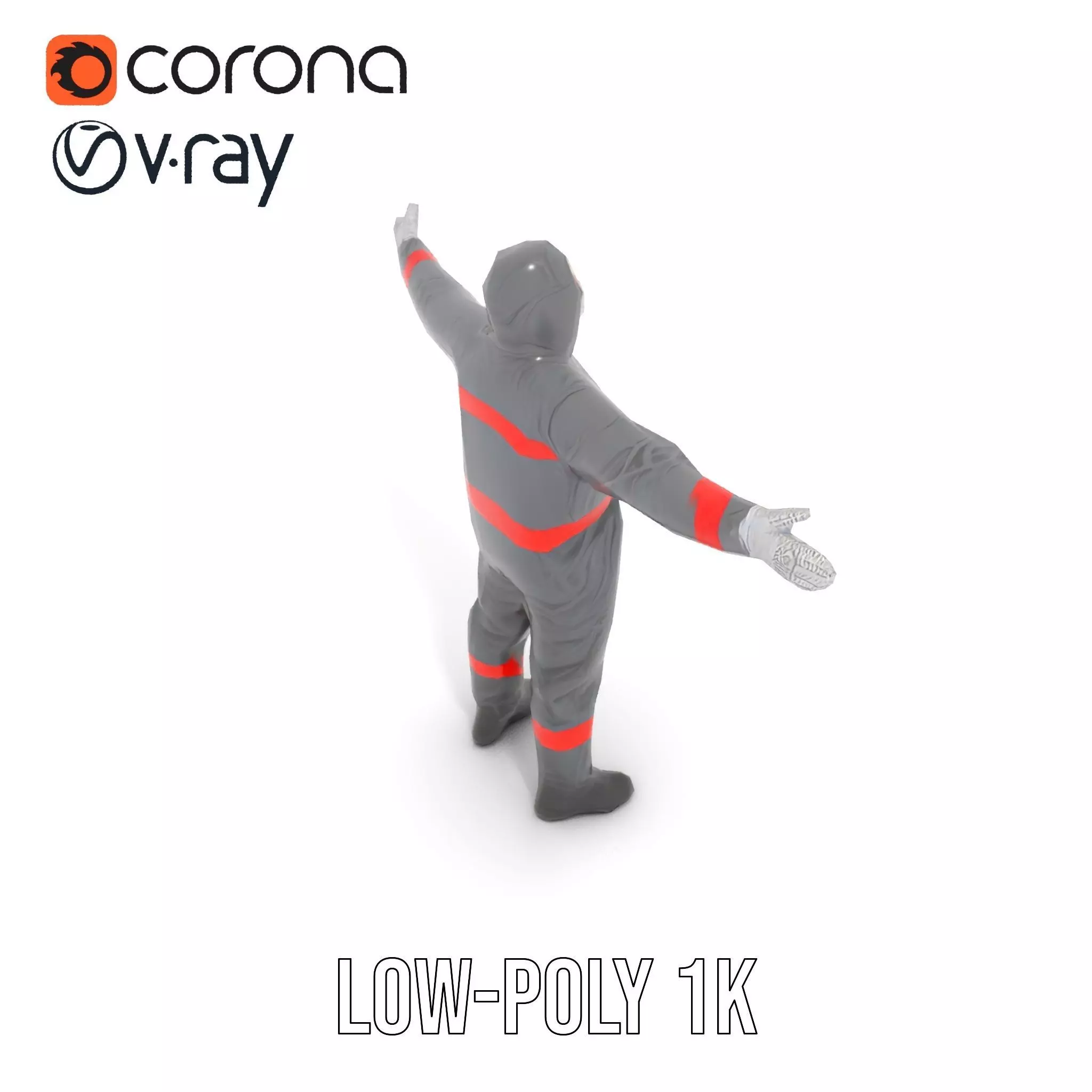 Protective Suit model pack Low-poly 3D model_12
