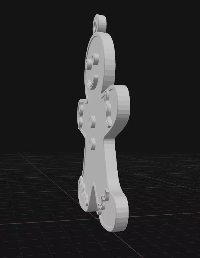 gingerbread man ornament 3D print model_2
