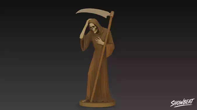 Grim Reaper Statue Despair Pose