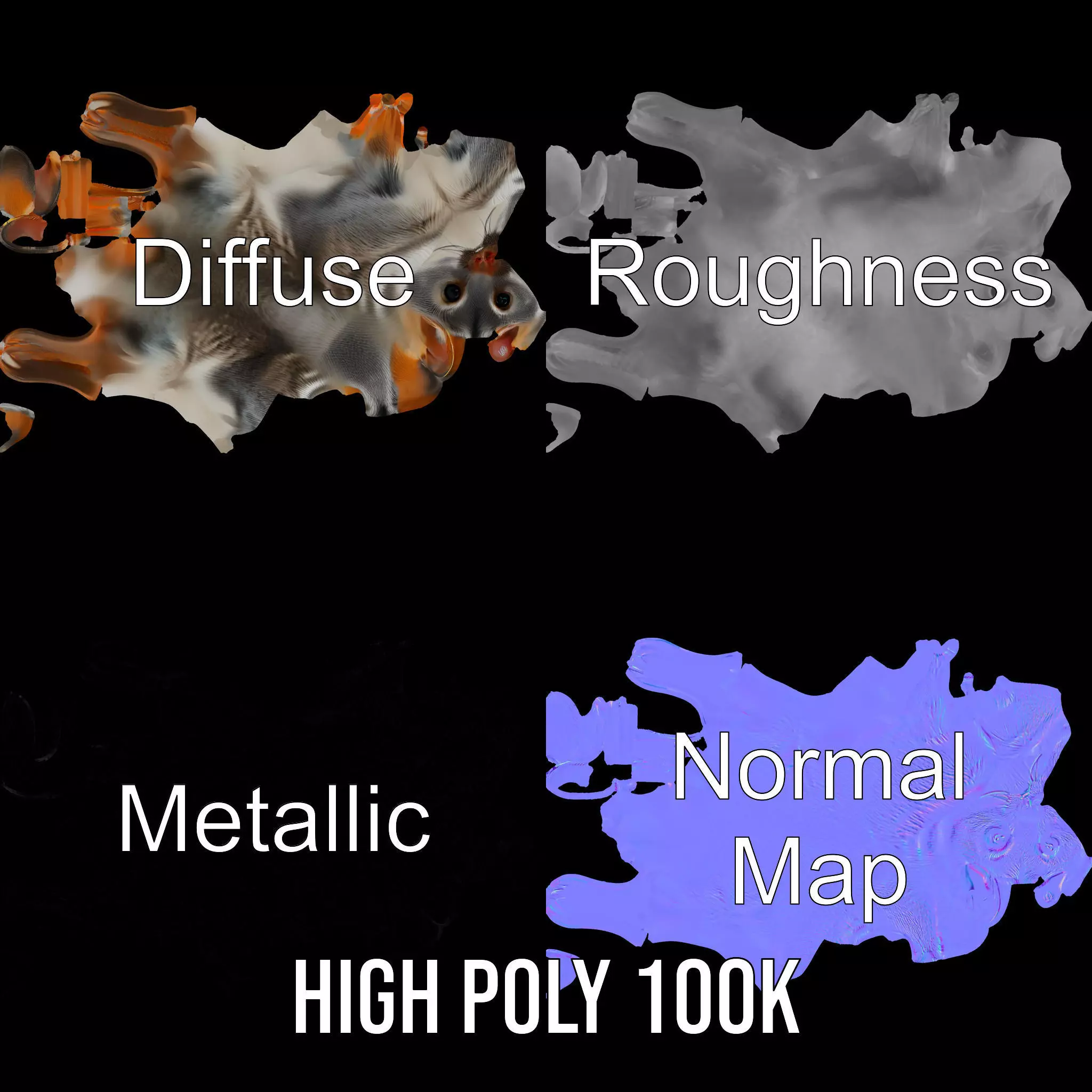 Bushytailed Bilby model pack Low-poly 3D model_3