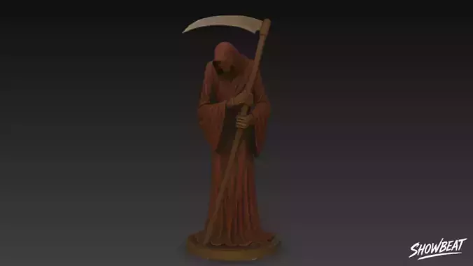 Grim Reaper Statue Mourning Pose