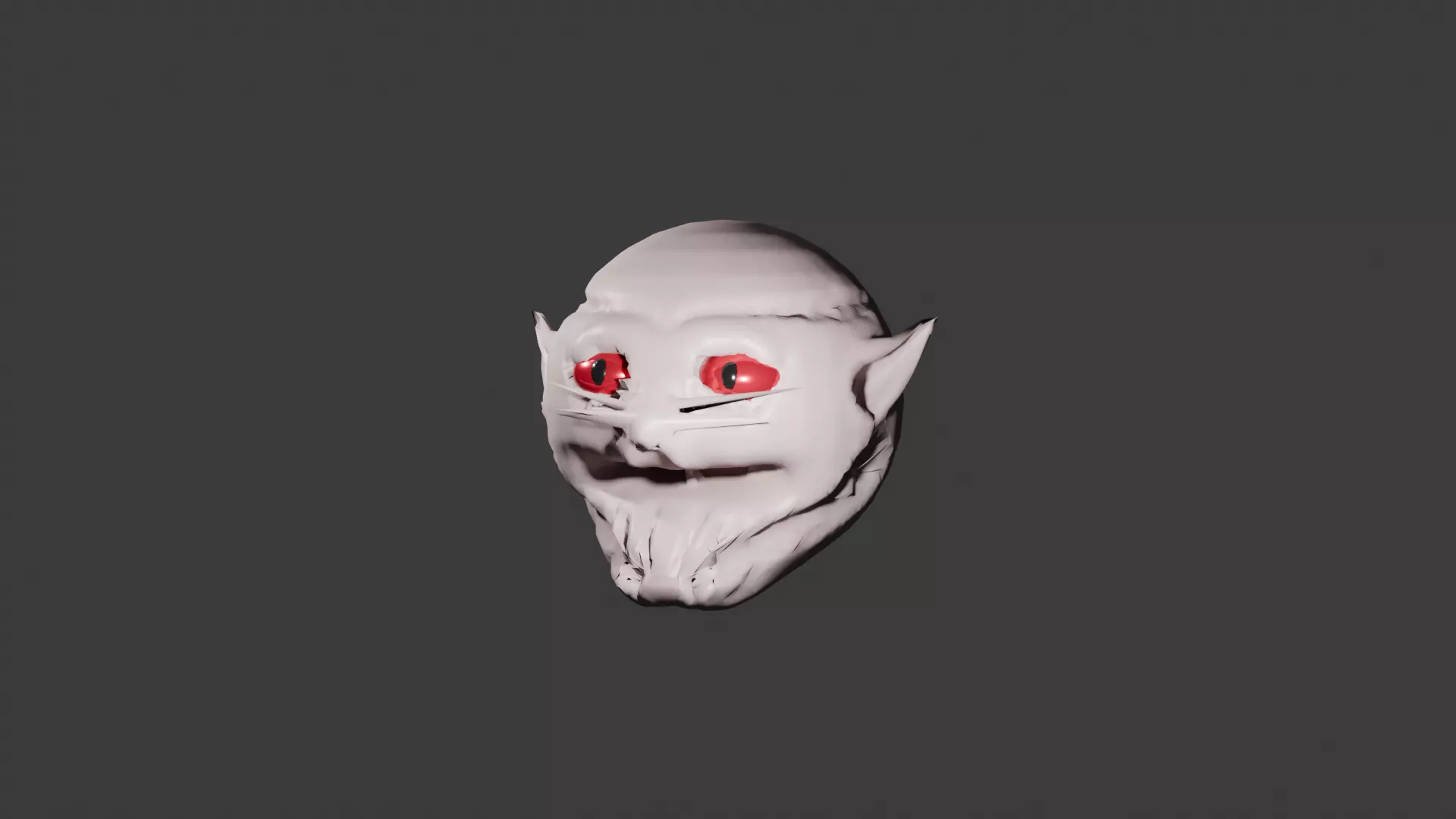 Monster Face 3D Model Realistic Horror Creature Free 3D model_1