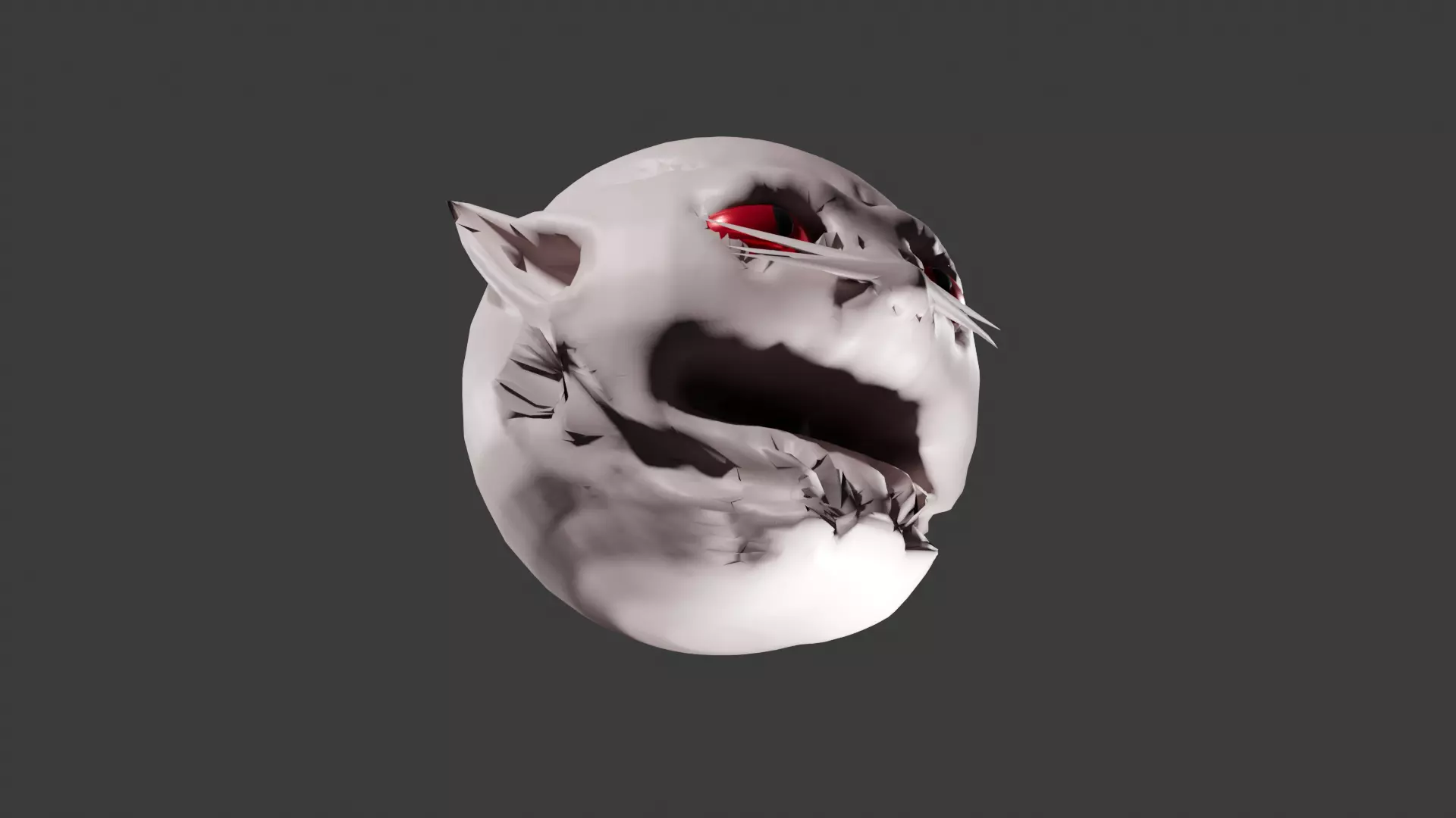 Monster Face 3D Model Realistic Horror Creature Free 3D model_3