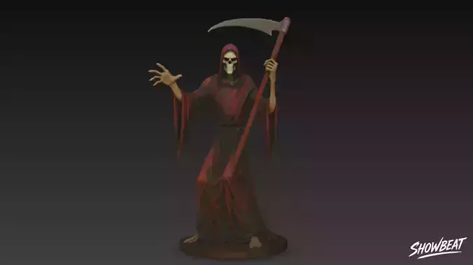 Grim Reaper Statue Reaching Pose