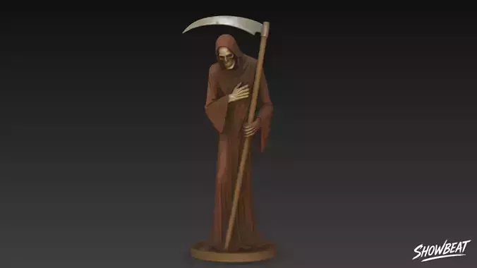 Grim Reaper Statue Respect Pose