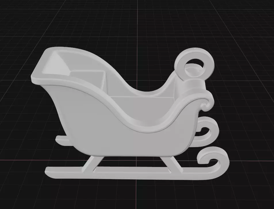 Ornament sleigh 3D print model_2