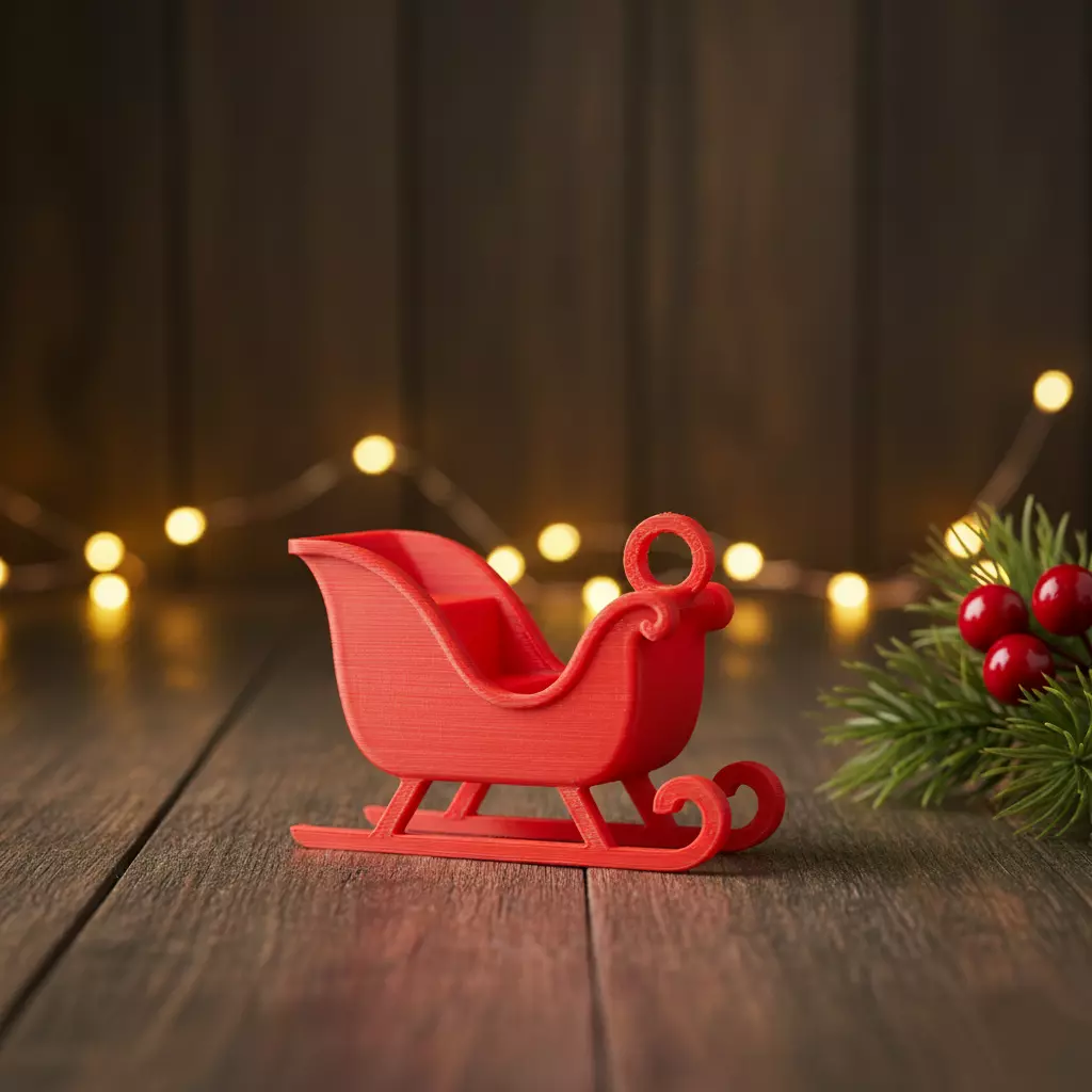 Ornament sleigh 3D print model_0