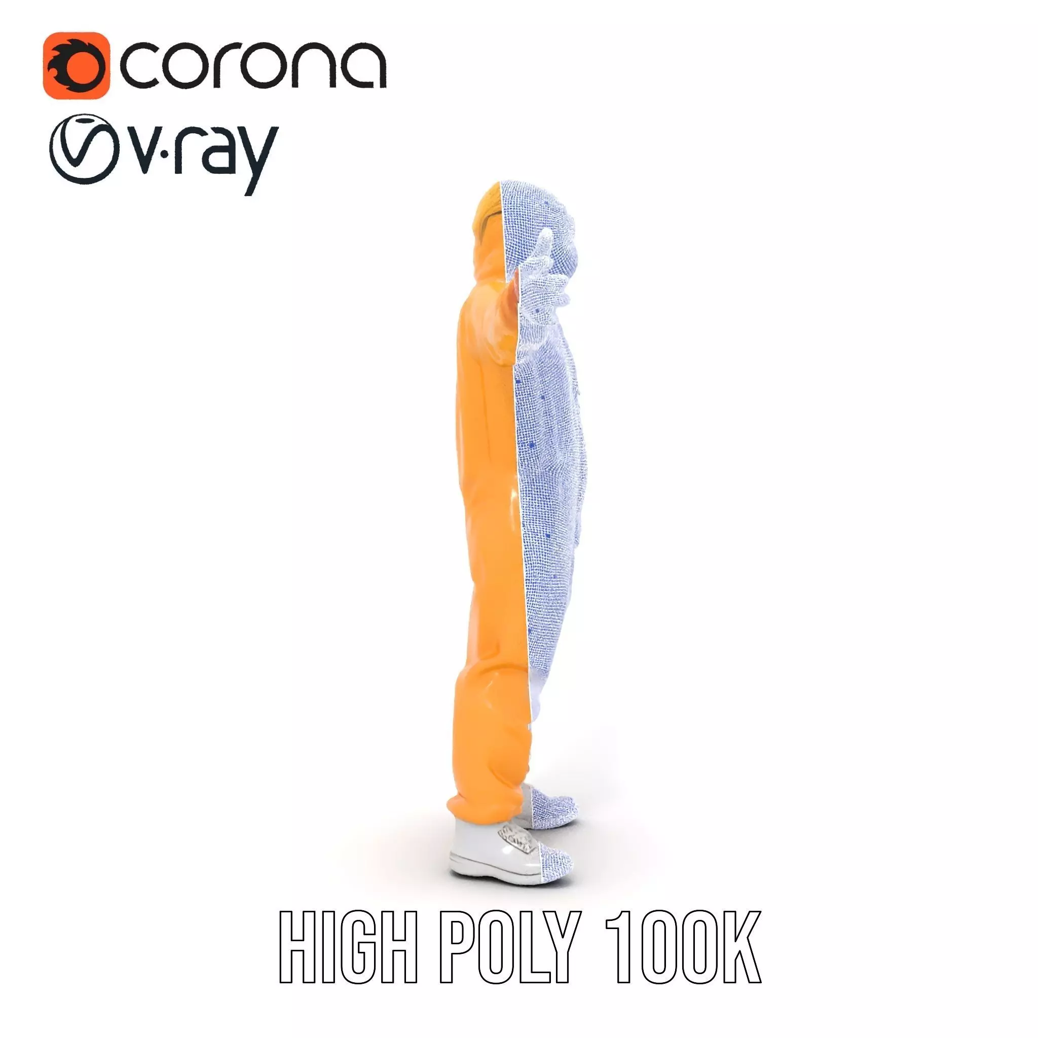 Yellow Protective Suit model pack Low-poly 3D model_33