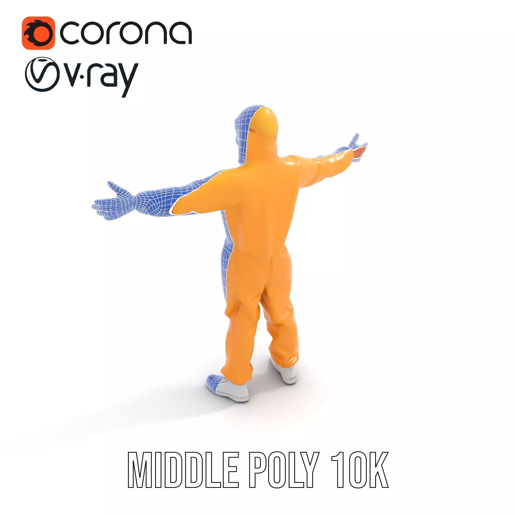 Yellow Protective Suit model pack Low-poly 3D model_27