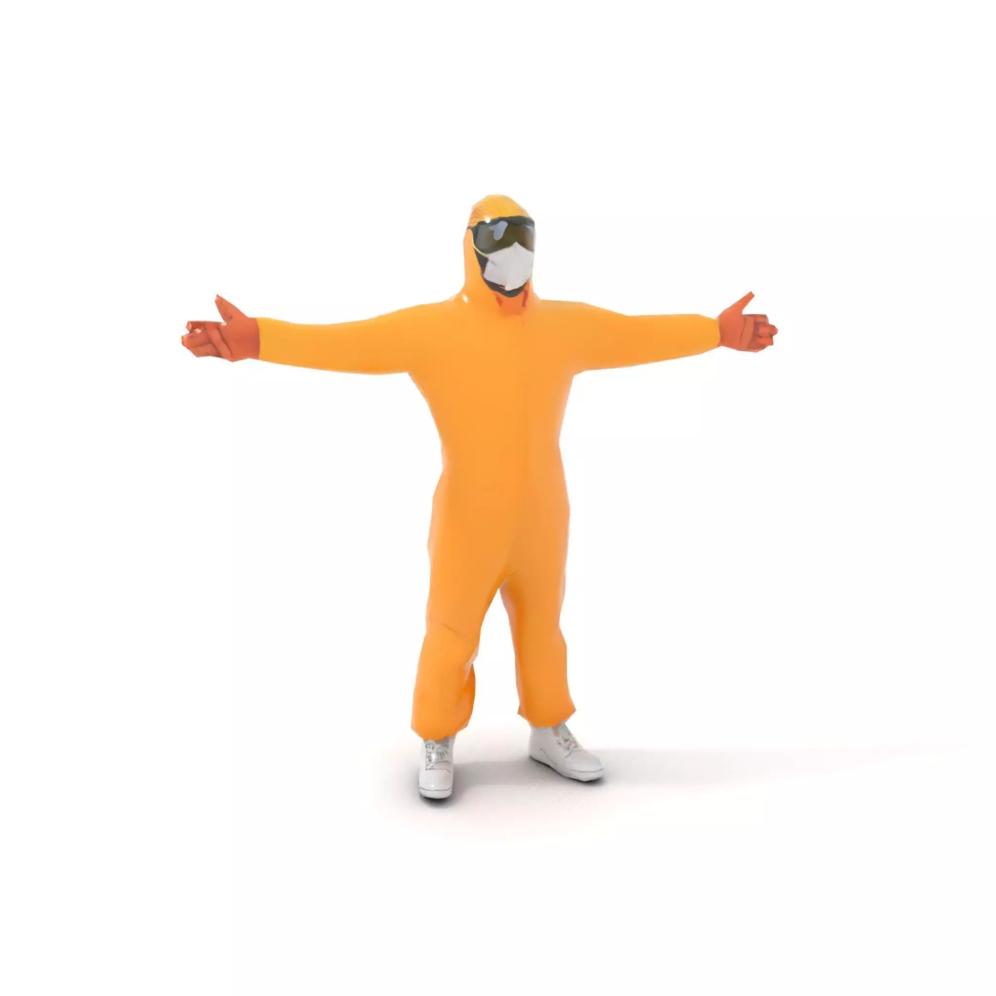 Yellow Protective Suit model pack Low-poly 3D model_12