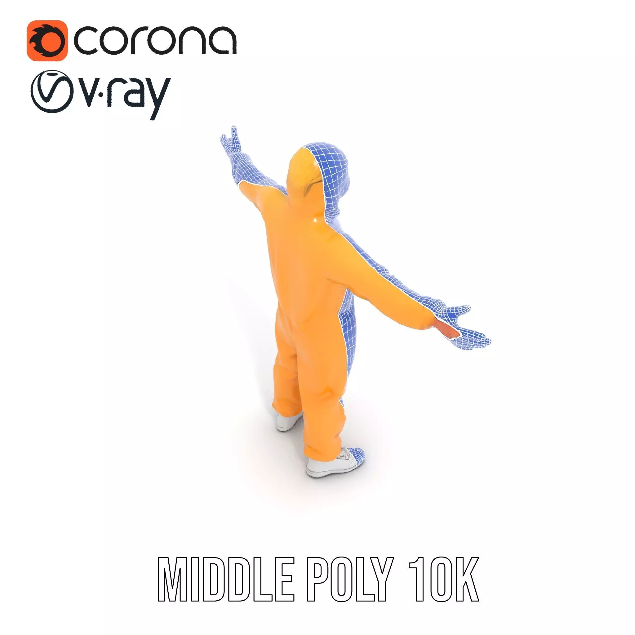 Yellow Protective Suit model pack Low-poly 3D model_21