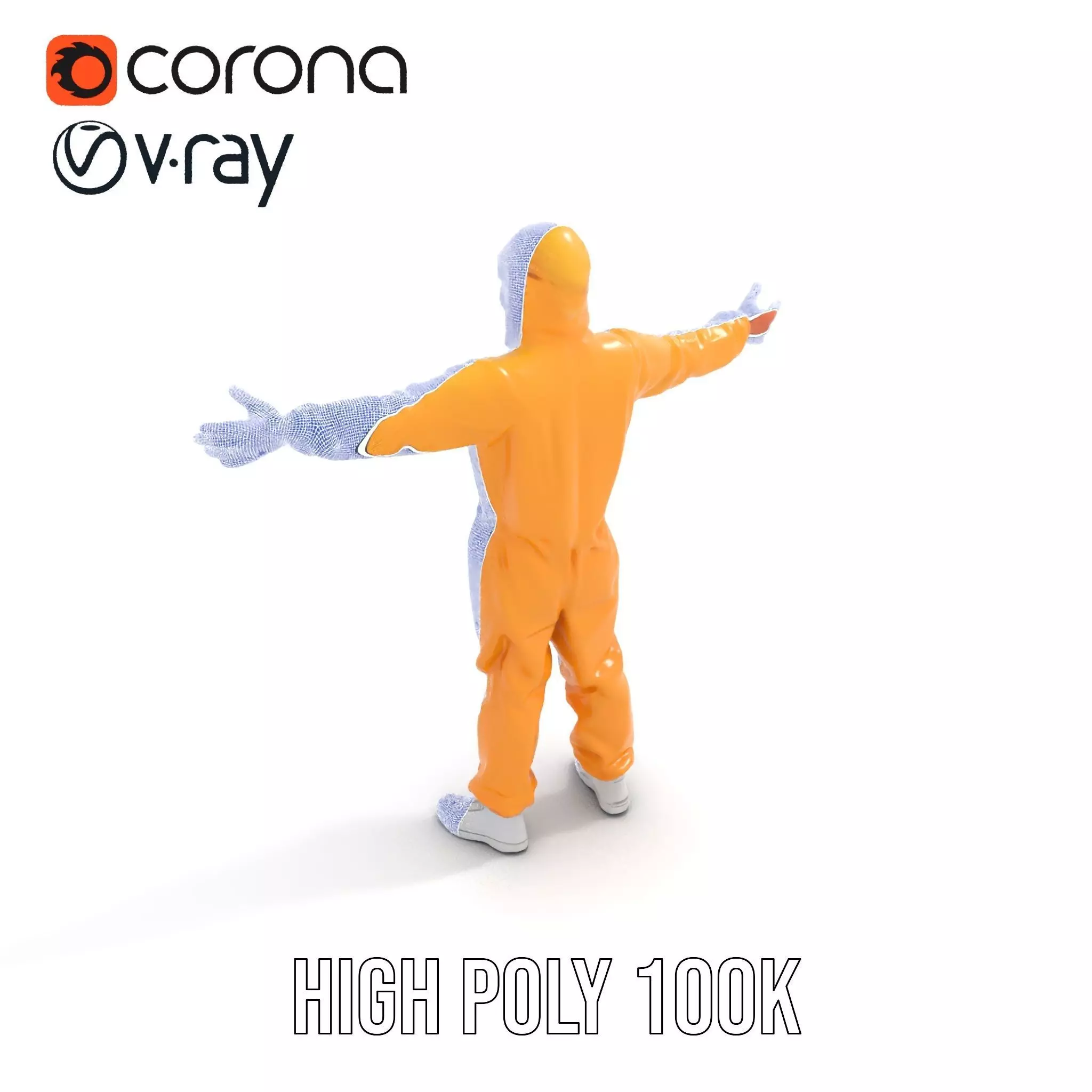 Yellow Protective Suit model pack Low-poly 3D model_32