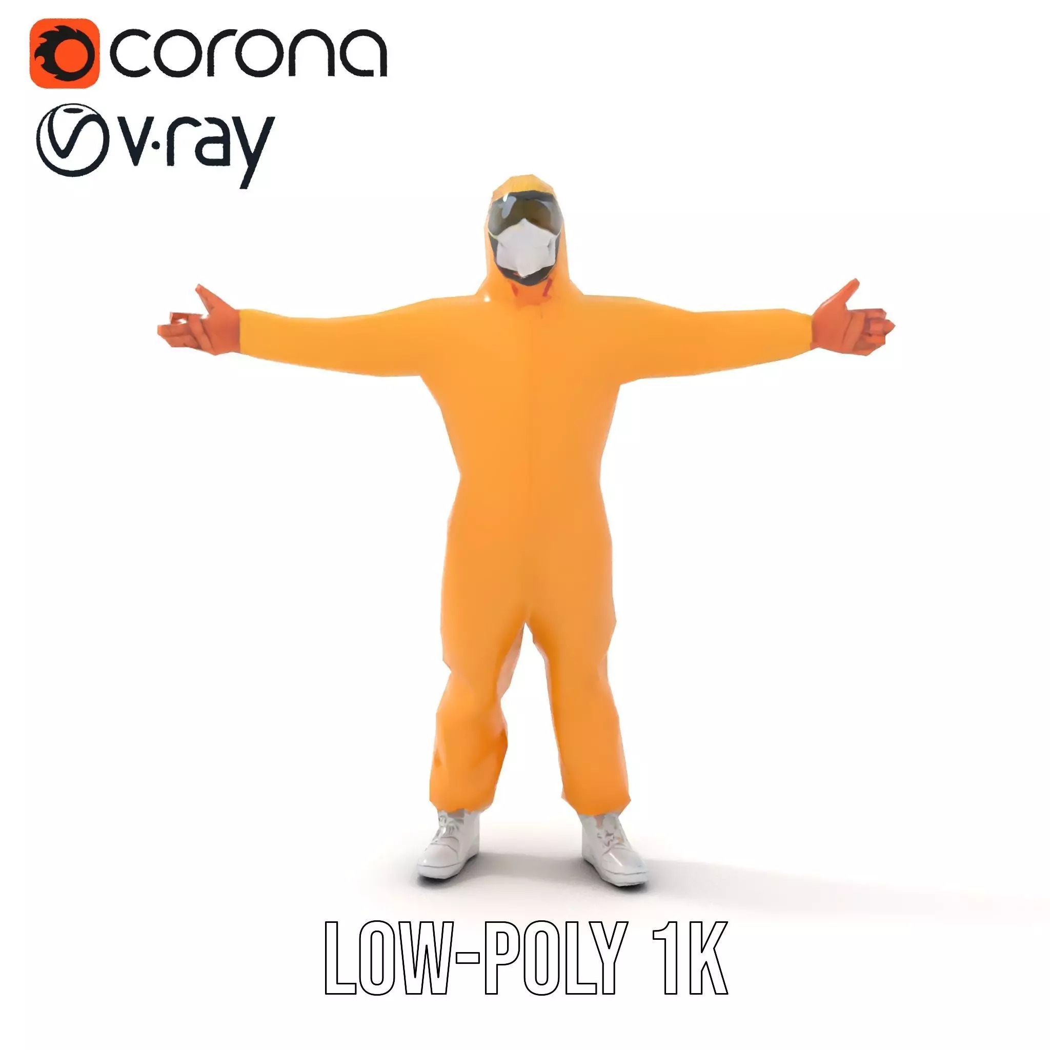 Yellow Protective Suit model pack Low-poly 3D model_28